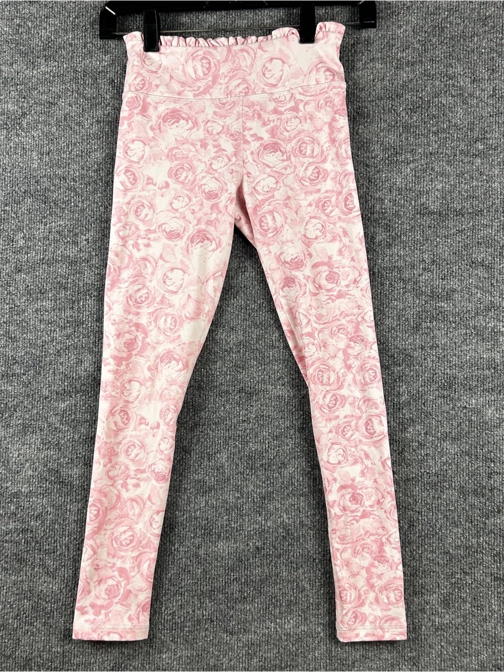 Yogalicious Girls Pink Rose Floral Lux Ansley Tight Active Leggings Size M 10